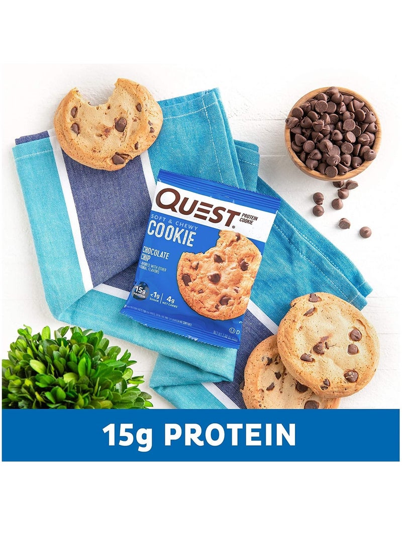 Quest Cookies Chocolate Chip 59g Pack of 12