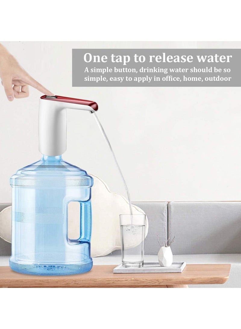 Electric Water Dispenser Pump, 2-5 Gallon Universal Portable Electric Water Pump USB Charging Drinking Water Pump Portable Automatic Water Bottle Pump for Home Kitchen Office Camping Water Dispenser