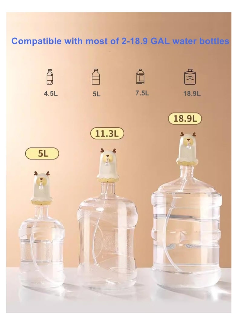 Electric Drinking Portable Water Dispenser, 5 Gallon Water Bottle Pump, Cute Portable Water Bottle Dispenser, Automatic Drinking Water Dispenser Pump, for Camping, Kitchen, Workshop, Garage