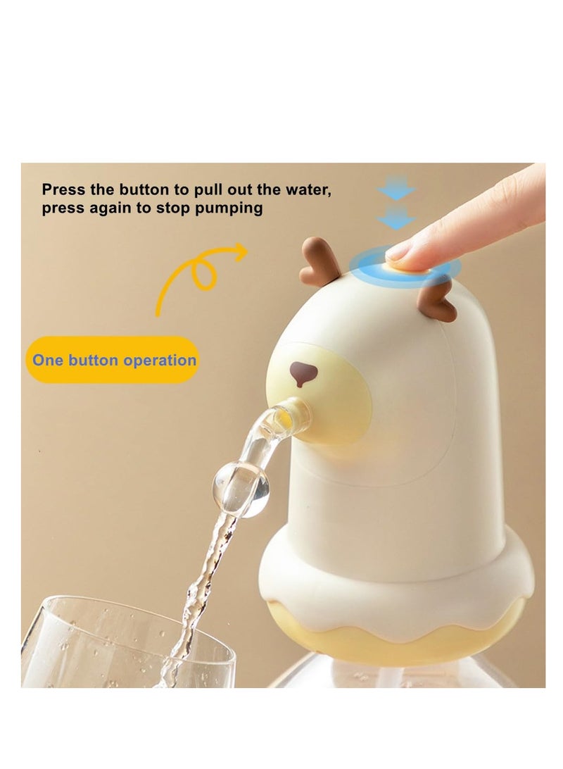 Electric Drinking Portable Water Dispenser, 5 Gallon Water Bottle Pump, Cute Portable Water Bottle Dispenser, Automatic Drinking Water Dispenser Pump, for Camping, Kitchen, Workshop, Garage