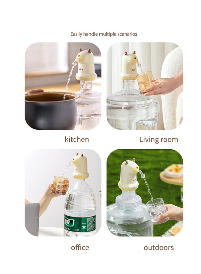 Electric Drinking Portable Water Dispenser, 5 Gallon Water Bottle Pump, Cute Portable Water Bottle Dispenser, Automatic Drinking Water Dispenser Pump, for Camping, Kitchen, Workshop, Garage