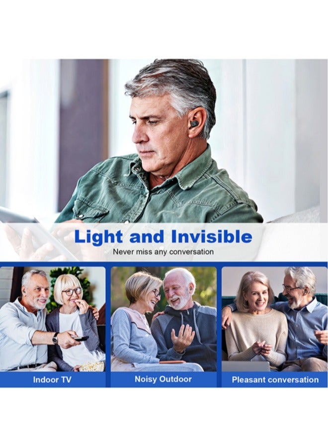 Rechargeable Hearing Aids For Seniors with Noise Cancelling and Volume Control,Hearing Amplifier for Adults Hearing Loss,In Ear Digital Hearing Aids With Charging Case