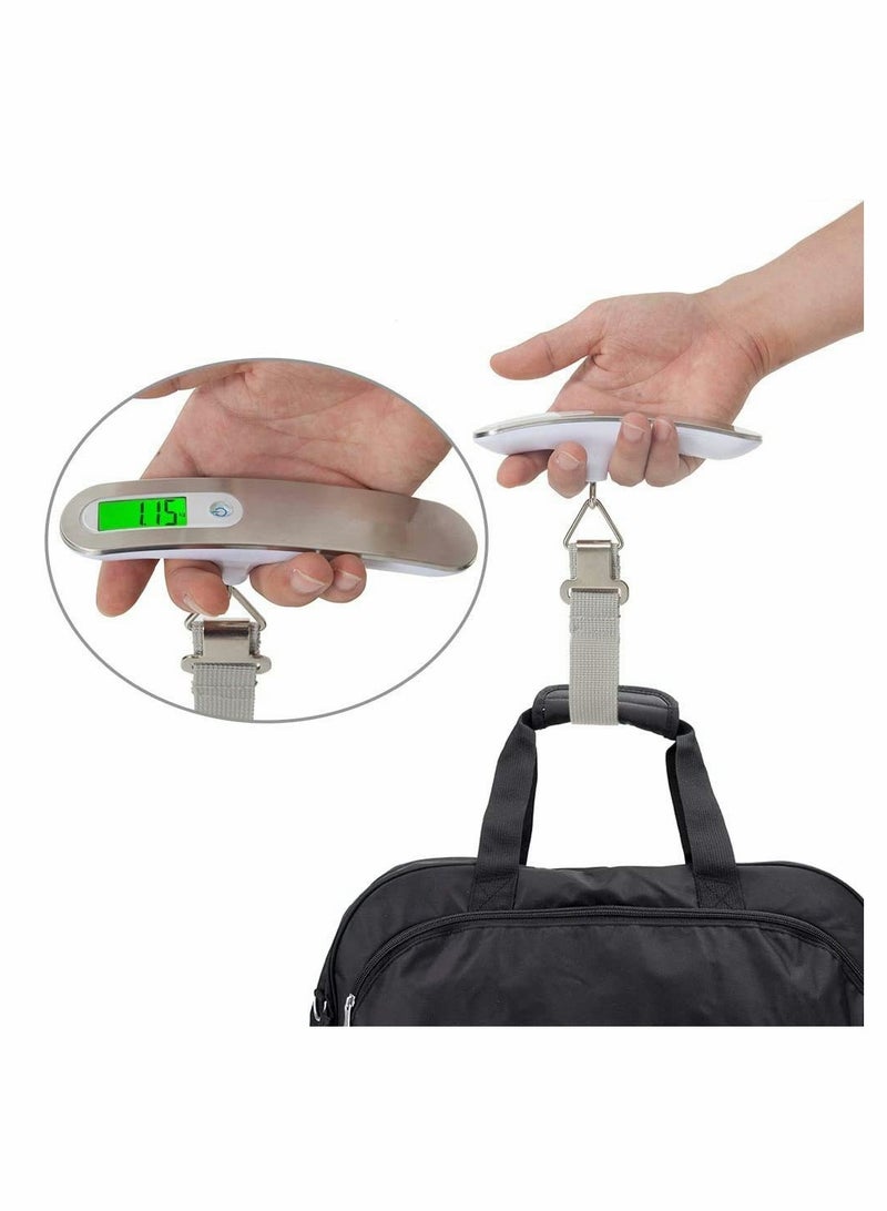 Suitcase Luggage Portable Digital Electronic Scale 110 Pound/ 50kg with Backlit and Tare Function Light Weigh for Travel