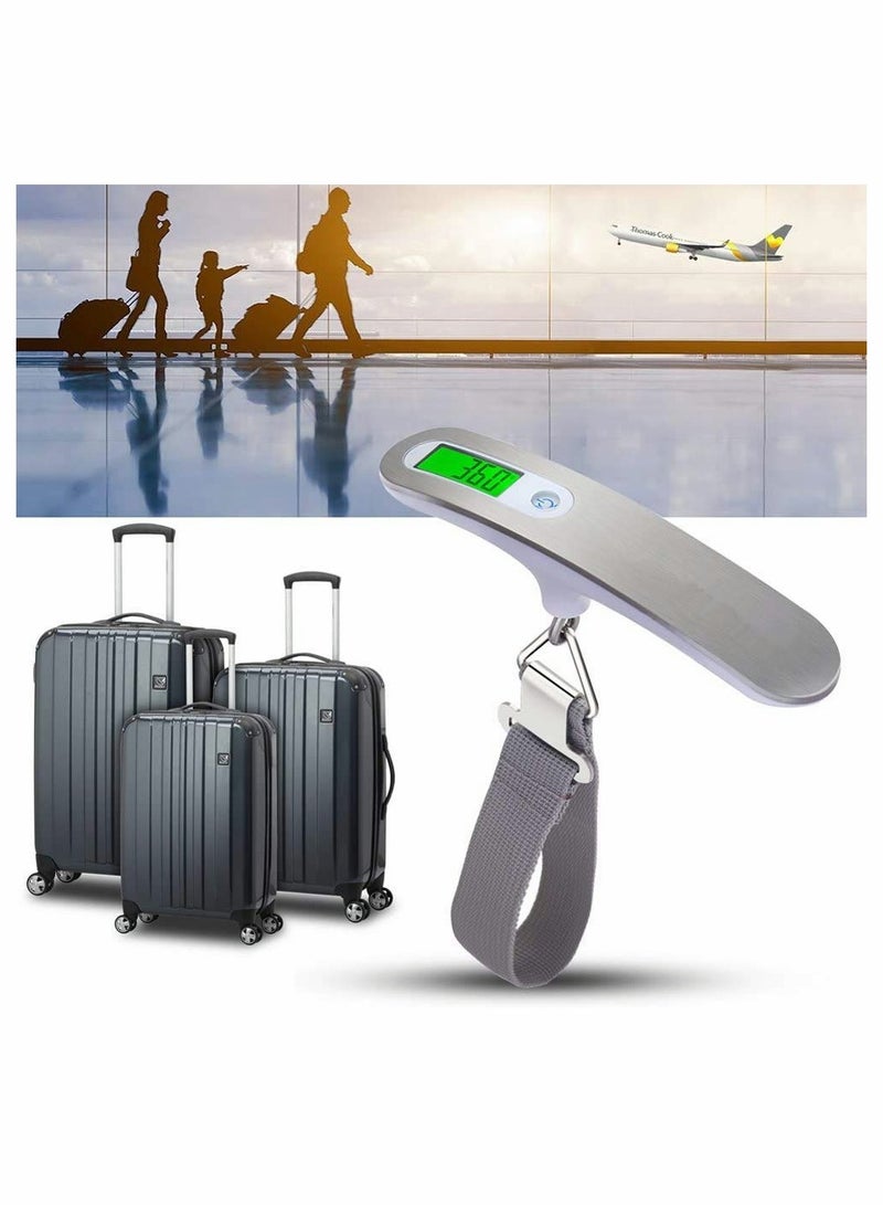 Suitcase Luggage Portable Digital Electronic Scale 110 Pound/ 50kg with Backlit and Tare Function Light Weigh for Travel