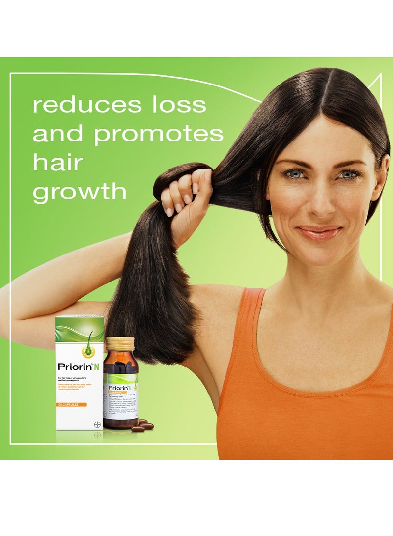 Priorin N Capsules, Hair Loss Supplement, Pack of 90's