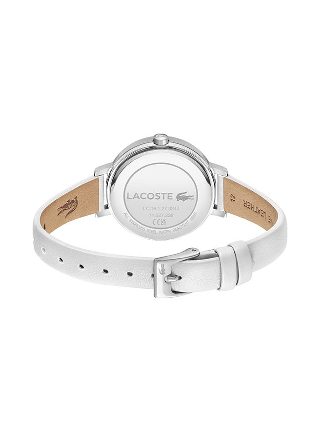 Women's Analog Round Shape Leather Wrist Watch 2001366 - 34 Mm