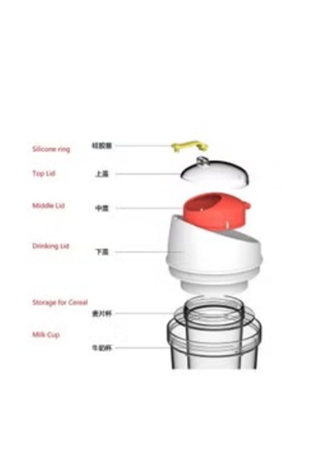 A portable cereal cup with no spoon, no bowl, it's cereal on the go ( Yellow )
