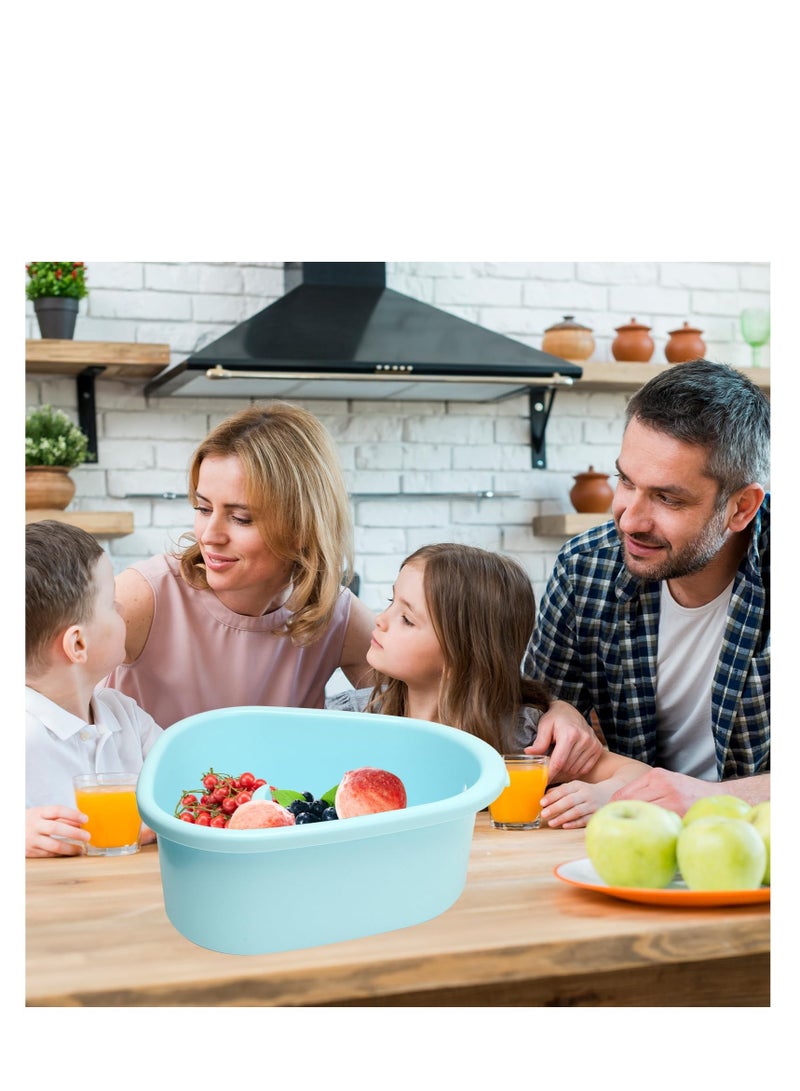 Fruit and Vegetable Washing Machine, Fruit Cleaner Spinner, Fruit Washer Spinner with Brush, Multifunctional Fruit and Vegetable Scrubber, Salad Spinner (Blue)