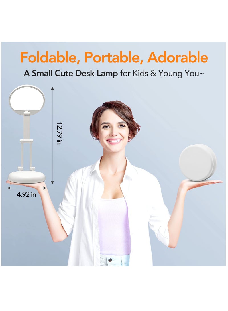 Battery Operated Lamp Small Desk Lamp Foldable & Portable Light,8 Brightness Rechargeable Lamp Wireless Lamp Mini Lamp,Dimmable Battery Powered Lamp Cute Desk Lamp,Battery Operated Lamp Portable Light