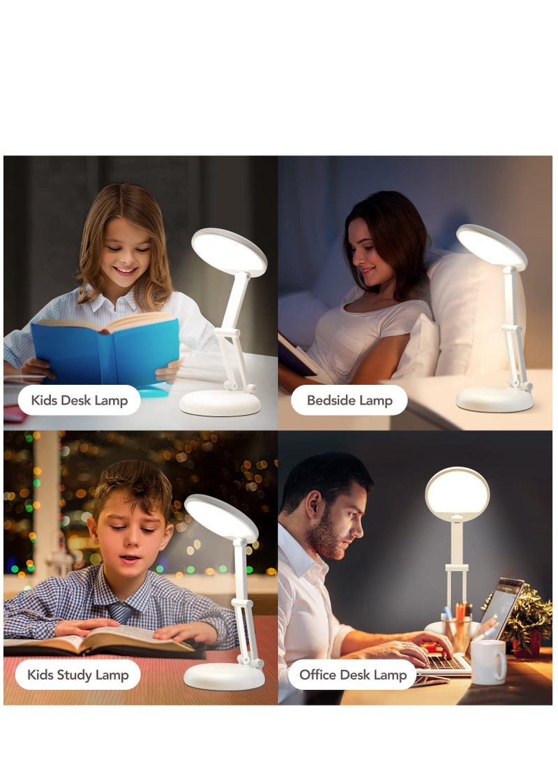 Battery Operated Lamp Small Desk Lamp Foldable & Portable Light,8 Brightness Rechargeable Lamp Wireless Lamp Mini Lamp,Dimmable Battery Powered Lamp Cute Desk Lamp,Battery Operated Lamp Portable Light