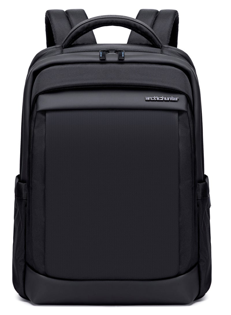 Durable Laptop Bag Light Weight Water Resistant with USB Jack Travel Backpack with Separate Laptop Compartment for Unisex B00478 Black