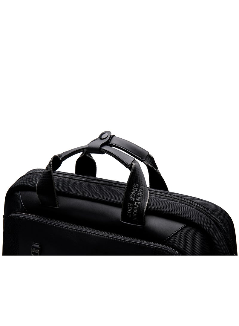 Shoulder Laptop Bag Anti Theft 15.6 Inch Laptop Compartmented Messenger Bag with Adjustable Shoulder Strap for Men and Women GW0004 Black