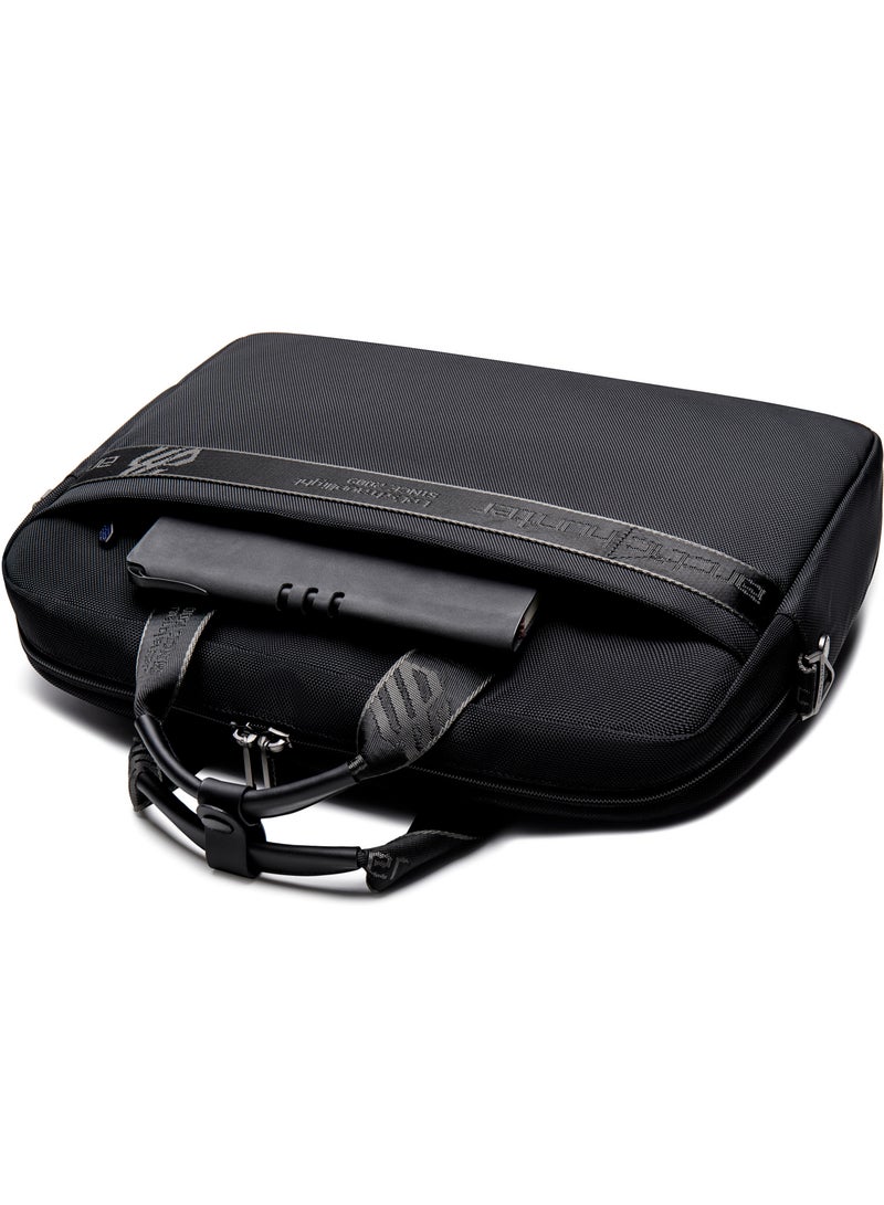 Shoulder Laptop Bag Anti Theft 15.6 Inch Laptop Compartmented Messenger Bag with Adjustable Shoulder Strap for Men and Women GW0004 Black