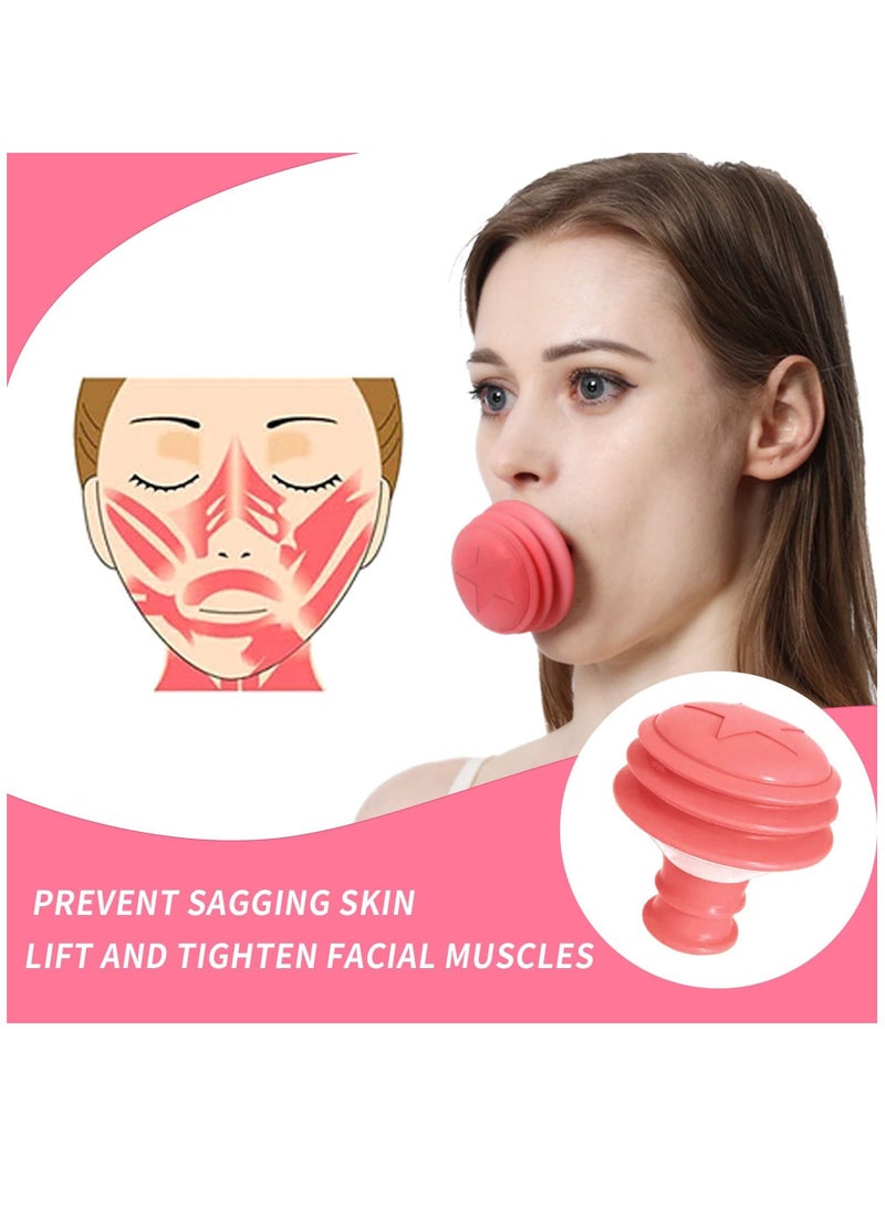 Jaw Exerciser, Face Neck Jaw Toning Double Chin Reducer, Facial Blowing Exercisers Enhance Firming Lifting Jaw Facial V Shape Lines Define Your Jawline (2 Pack)