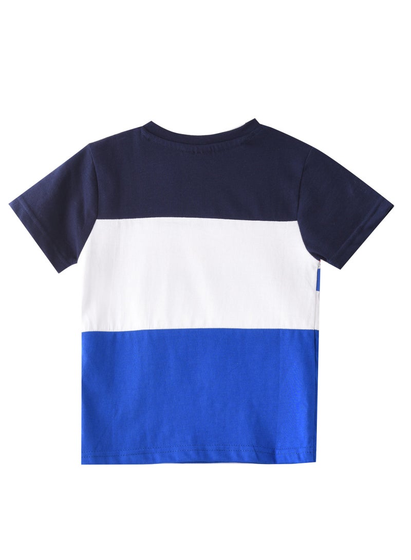 Baby Boys 2 piece Set - T-Shirts & Shorts - Blue (100% Cotton)- VJ