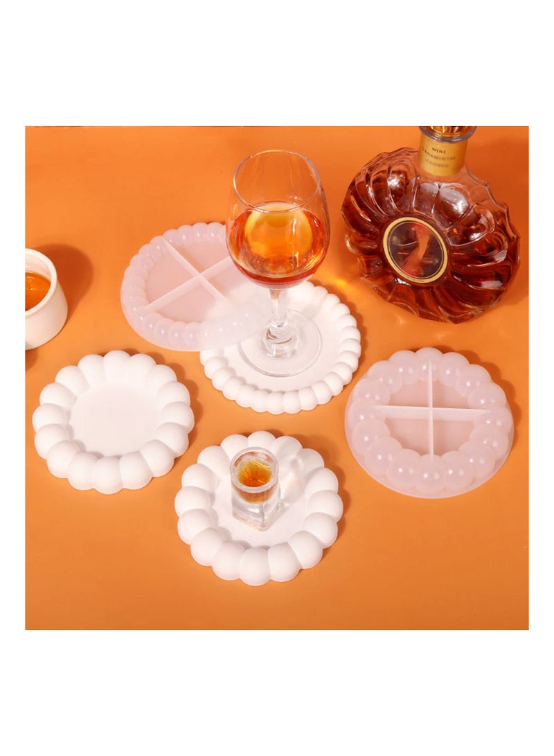 Resin Casting Coaster Molds, 2PCS Round Irregular Silicone Mold for DIY Agate Slice Coasters, Jewelry Trays, Candle Holders, Soap Dish | Home Decoration