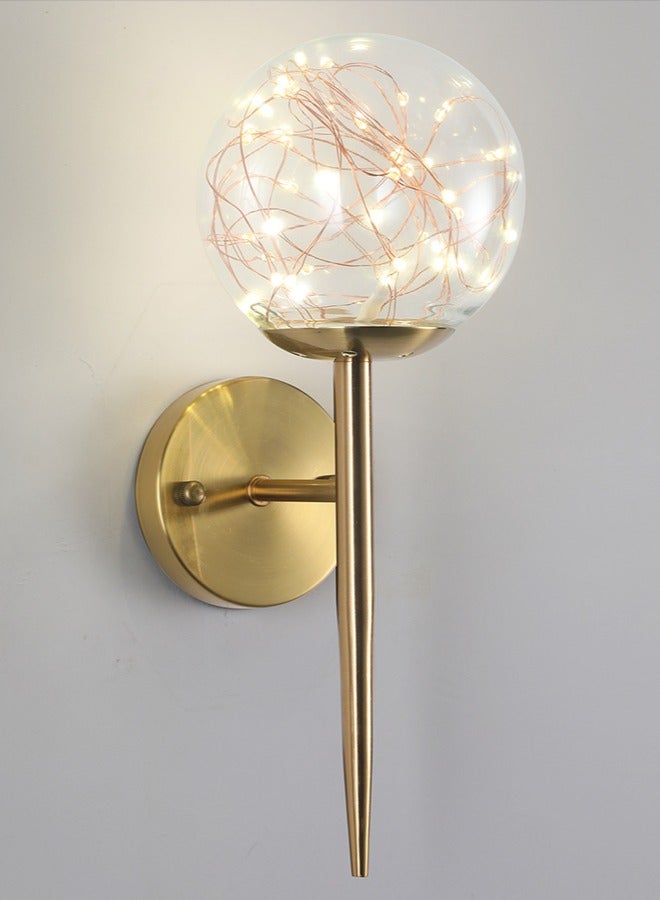 Modern LED Wall Light Lamp ,Sconce Fixture Bedroom Hallway Wall Mounted Bedside Wall Lamp With Glass Shade Light Fixtures Bedroom Living Room Hallway Stairwell Lights,6W