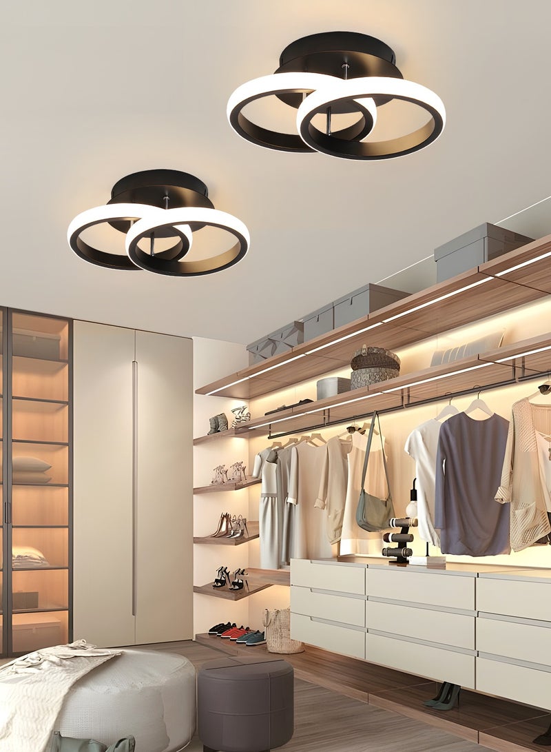 Modern LED Ceiling Light Flush Mount for Bedroom - Modern Round Dimmable Fixture with Adjustable Lighting, Three Color Temperature, and 16W Power