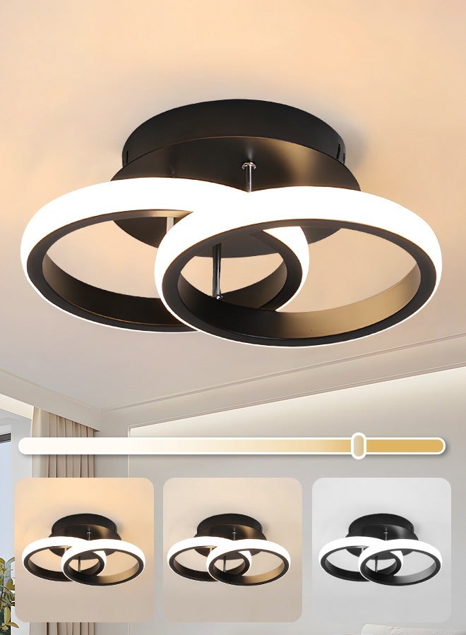 Modern LED Ceiling Light Flush Mount for Bedroom - Modern Round Dimmable Fixture with Adjustable Lighting, Three Color Temperature, and 16W Power