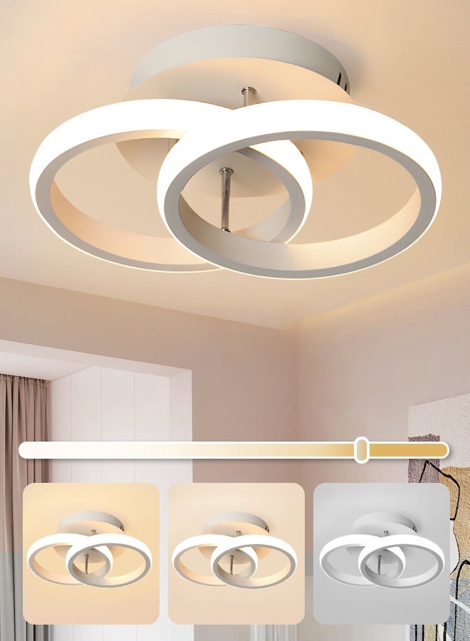 Modern LED Ceiling Light Flush Mount for Bedroom - Modern Round Dimmable Fixture with Adjustable Lighting, Three Color Temperature, and 16W Power