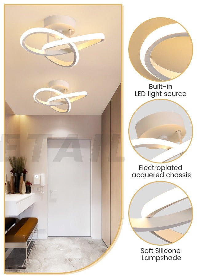 Modern Dimmable LED Ceiling Light Flush Mount - Modern White Irregular Design with Adjustable Light, Three Color Dimming, Perfect for Bedroom, Living Room, Dining Room, Balcony