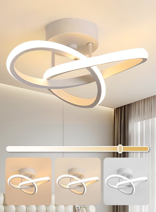 Modern Dimmable LED Ceiling Light Flush Mount - Modern White Irregular Design with Adjustable Light, Three Color Dimming, Perfect for Bedroom, Living Room, Dining Room, Balcony