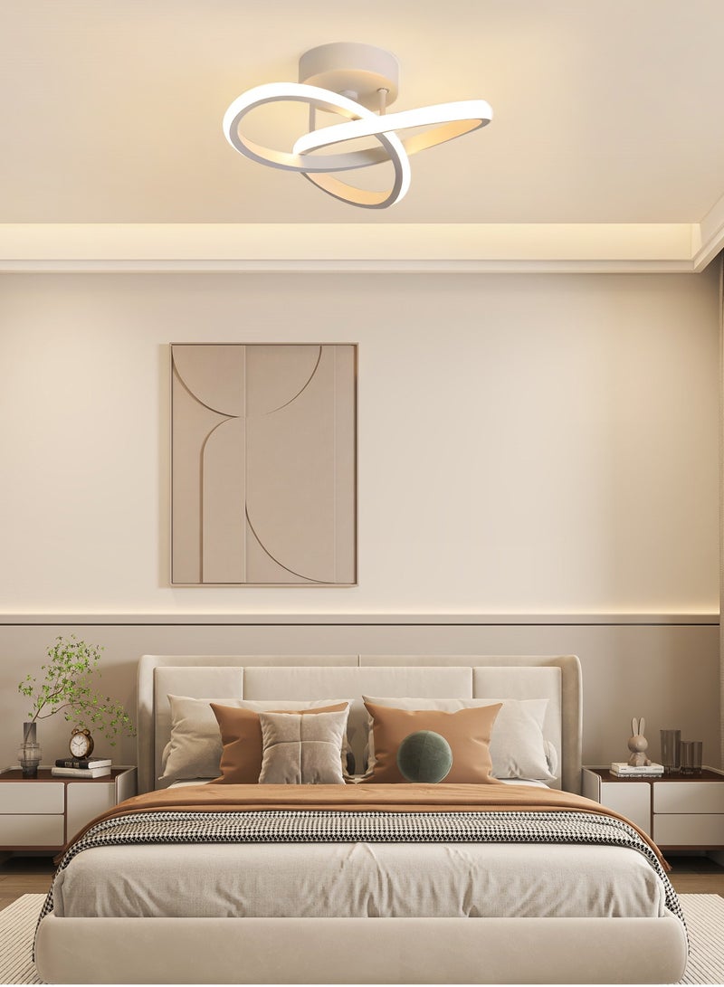 Modern Dimmable LED Ceiling Light Flush Mount - Modern White Irregular Design with Adjustable Light, Three Color Dimming, Perfect for Bedroom, Living Room, Dining Room, Balcony