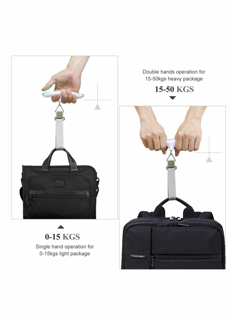 Suitcase Luggage Portable Digital Electronic Scale 110 Pound/ 50kg with Backlit and Tare Function Light Weigh for Travel