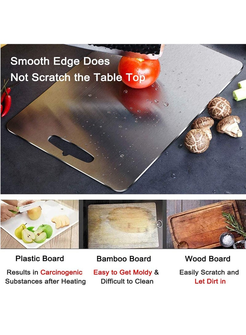 Cutting Board Chopping Board Cutting Block Mincing Mat Thick Stainless Steel Heavy Duty Non-Slip