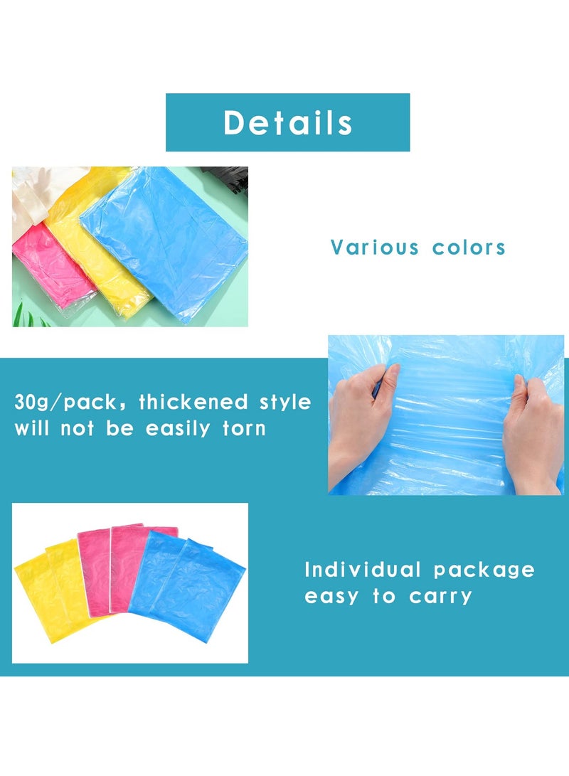 Rain Ponchos for Adults Disposable 36 PCS, 3colors Plastic Raincoats for Men Women, Family Rain Ponchos with Drawstring Hood | Disposable Emergency Ponchos | Perfect for Camping, Hiking  Travel