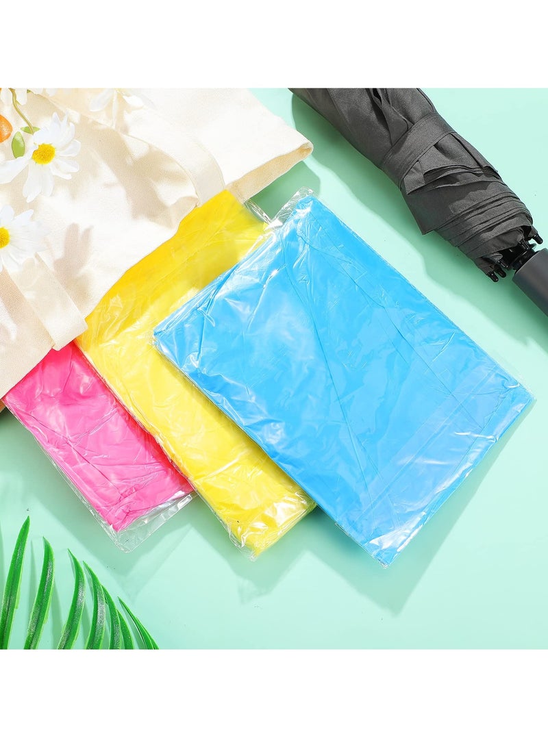 Rain Ponchos for Adults Disposable 36 PCS, 3colors Plastic Raincoats for Men Women, Family Rain Ponchos with Drawstring Hood | Disposable Emergency Ponchos | Perfect for Camping, Hiking  Travel