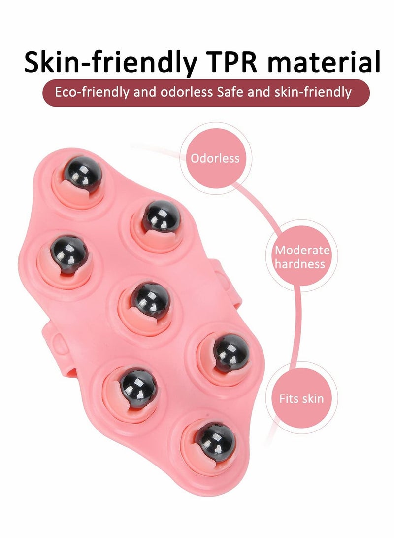 Hand-Held Massager, Palm Shaped Massage Glove with Metal Bead Roller Ball, Full Body Massage Tool for Full Body Care