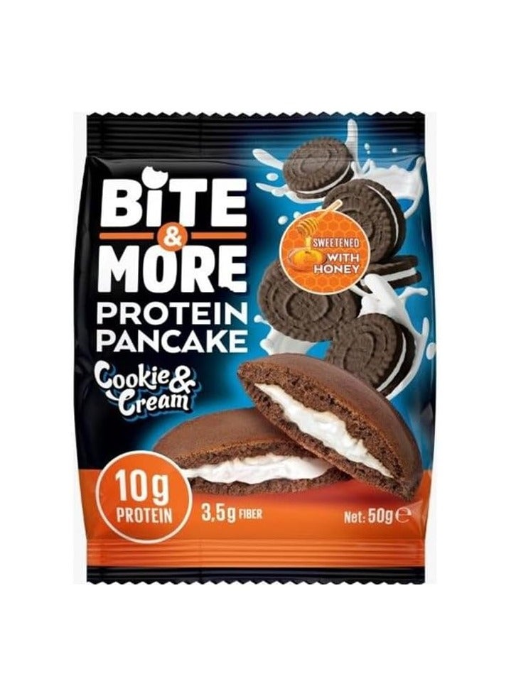 Bite & More Protein Pancake 50g Cookies And Cream Pack of 12