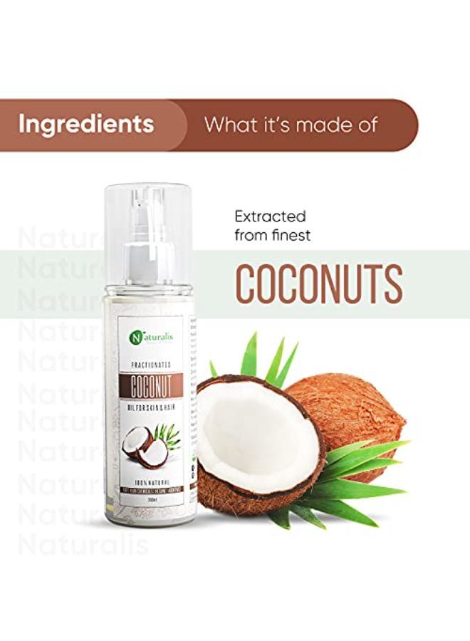 Essence Of Nature Fractionated Coconut Carrier Oil Natural Skin Moisturizer, Therapeutic, Odorless, 200 Ml