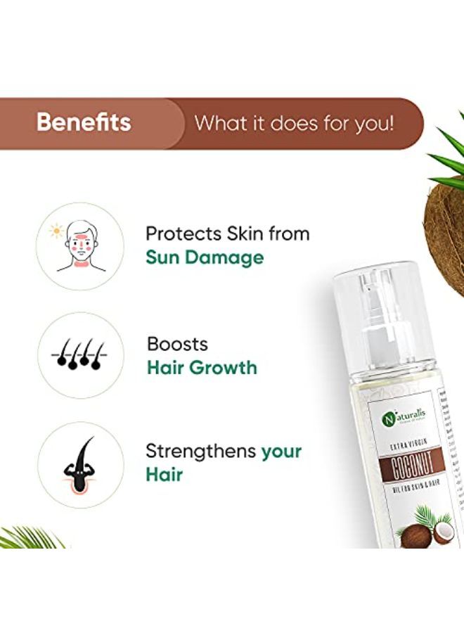 Essence Of Nature Extra Virgin Cold Pressed Raw Coconut Oil Natural Skin Moisturizer, For Hair, Skin And Face, 200 Ml