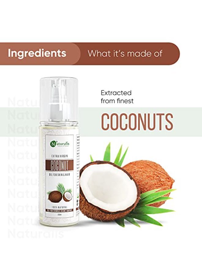 Essence Of Nature Extra Virgin Cold Pressed Raw Coconut Oil Natural Skin Moisturizer, For Hair, Skin And Face, 200 Ml