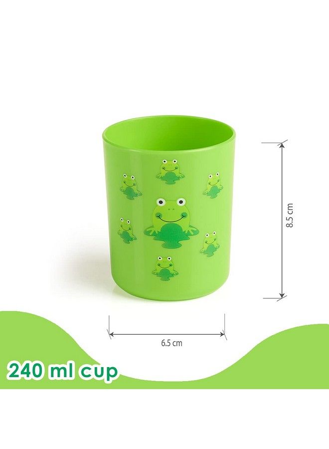 Boo Boo Cup For Kids 100% Bpa Free Training Cup Set For Baby;Toddlers Unbreakable 3Pcs Baby Tumbler Glass Set 240 Ml 8 Oz.(Blue & Green 18M+)