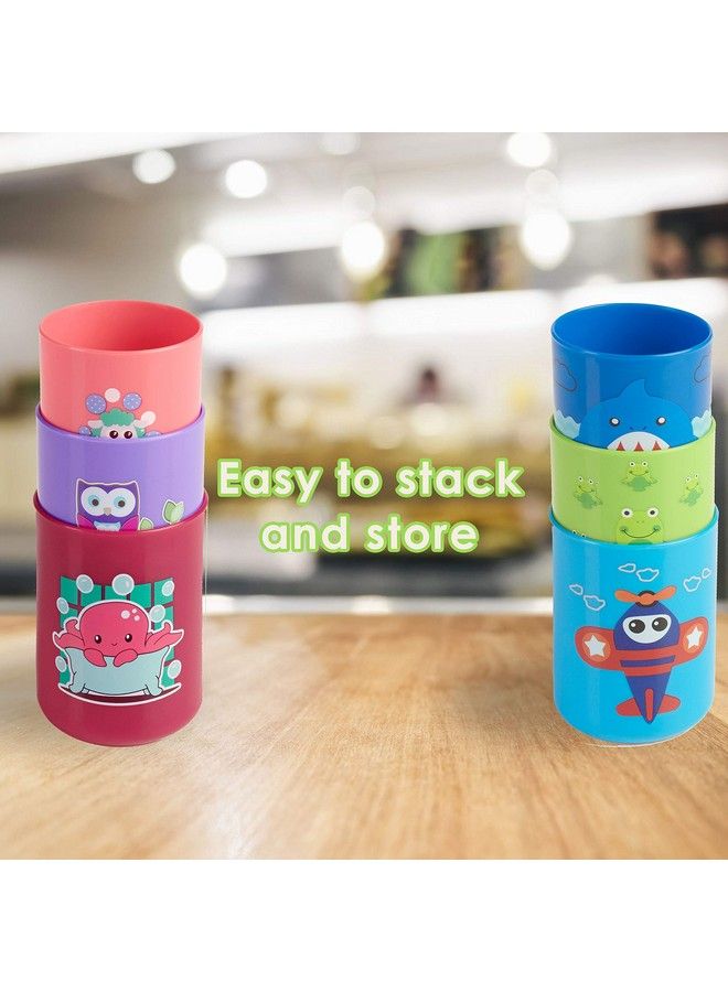 Boo Boo Cup For Kids 100% Bpa Free Training Cup Set For Baby;Toddlers Unbreakable 3Pcs Baby Tumbler Glass Set 240 Ml 8 Oz.(Blue & Green 18M+)