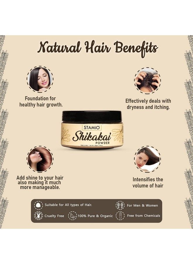 Amla Reetha And Shikakai Powder Combo Pack For Hair Care Wash Healthy Scalp Nourishment Mask Helps To Control Dandruff Hairfall ; Natural Cleanser ; 150Gm