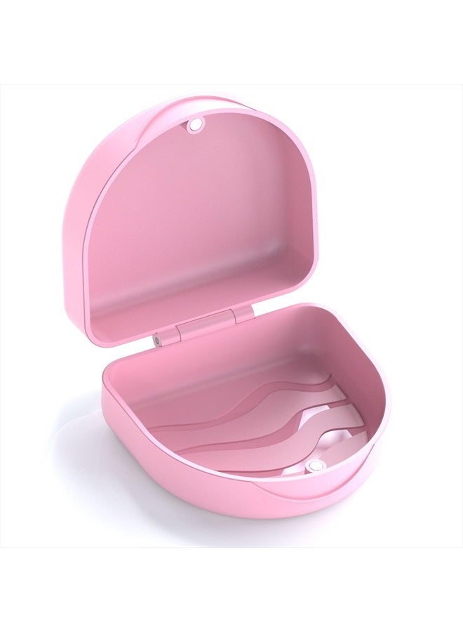 Orthodontic Mouthguard Case Dental Retainer Case-Pink