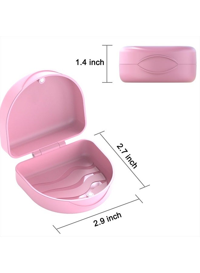 Orthodontic Mouthguard Case Dental Retainer Case-Pink