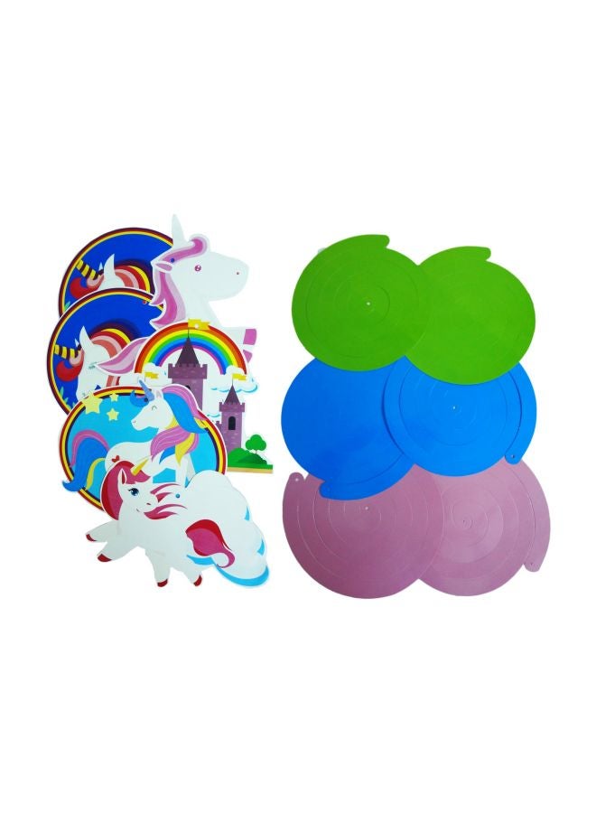 Pack Of 6 Unicorn Swirls Hanging Party Decoration Toy UNISW01