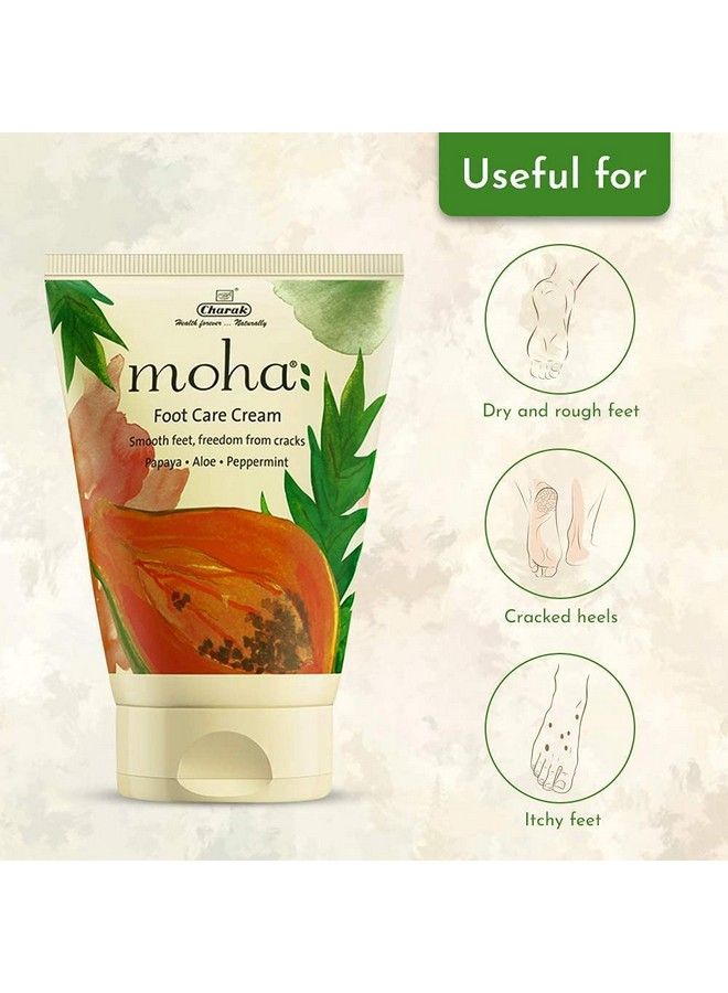 Foot Cream For Rough Dry And Cracked Heel Feet Cream For Heel Repair With Benefits Of Aleovera Papaya & Peppermint (50 Ml X 2)