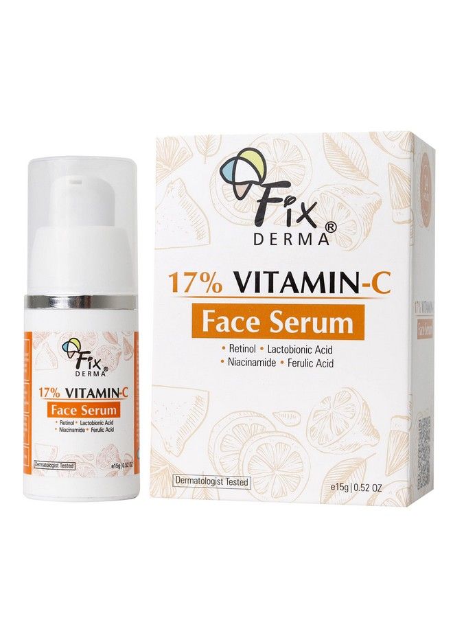 17% Vitamin C Face Serum For Glowing Skin ; Retinol Face Serum ; Skin Brightening Vit C Serum For Women And Men ; Anti Aging Night Face Serum ; Niacinamide Serum 15G