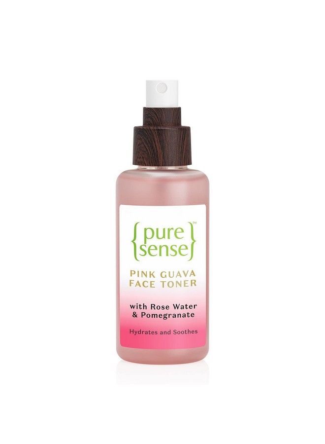 Pink Guava Face Toner With Rose Water Pomegranate & Bamboo Water For Daily Revitalised & Glowing Skin; All Skin Types; 100Ml