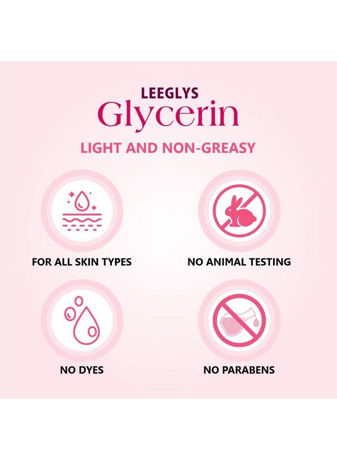 Leeglys Glycerin Rose Water Toner For Face Pack Of 2100Ml Each Enriched With 12% Rose Water And 88% Glycerin ;; For Nourished And Smooth Skin ;; Multipurpose Use