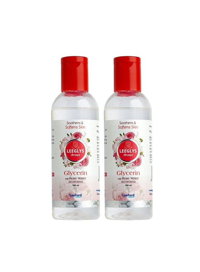 Leeglys Glycerin Rose Water Toner For Face Pack Of 2100Ml Each Enriched With 12% Rose Water And 88% Glycerin ;; For Nourished And Smooth Skin ;; Multipurpose Use