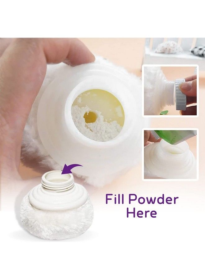 Portable Baby Powder Puff With Box Holder Container For New Born And Kids I For Face And Body (Green)