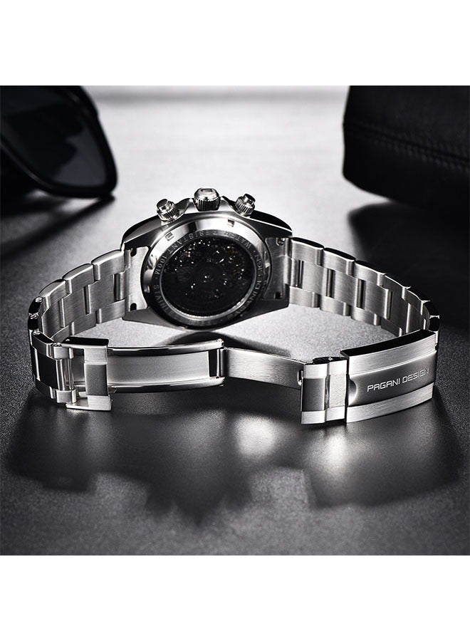 Skeleton Watches for Men Automatic Mechanical Watch 40mm Sapphire Glass Stainless Steel Wrist Watch