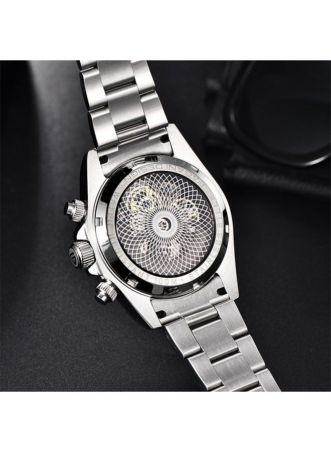 Skeleton Watches for Men Automatic Mechanical Watch 40mm Sapphire Glass Stainless Steel Wrist Watch